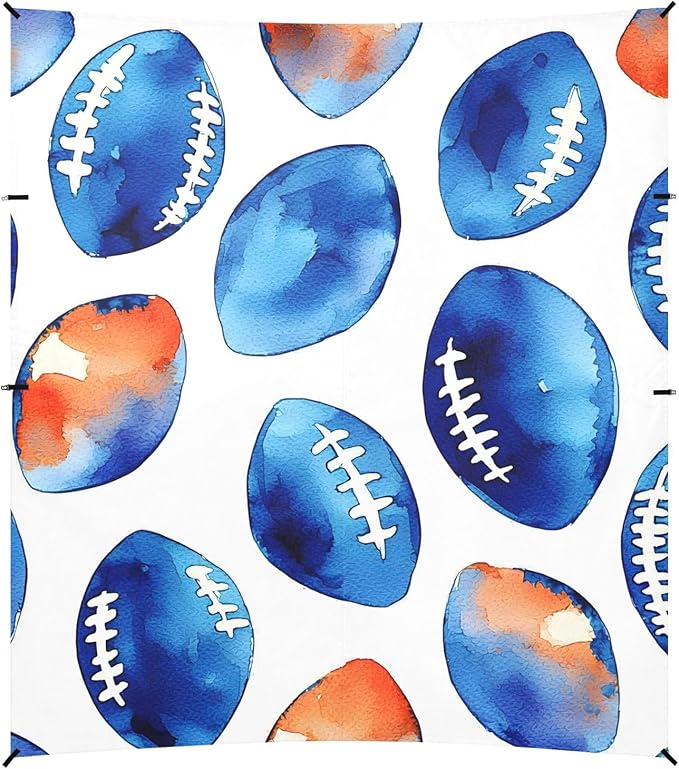 Rugby Tile Blue Pattern Camping Sun Shelter Beach Tent Portable Beach Sun Shade Outdoor Canopy for Camping Trips Fishing Picnic