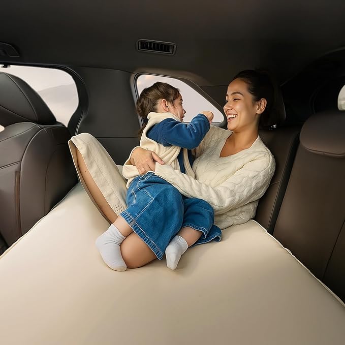 3rd Row Seat TPU Air Foam Mattress Customized Inflatable Mattress for Toyota Sienna Car Camping CozyPad with Rechargeable Built-in Pump Portable Blow Up Travel Sleeping Mat for MPV
