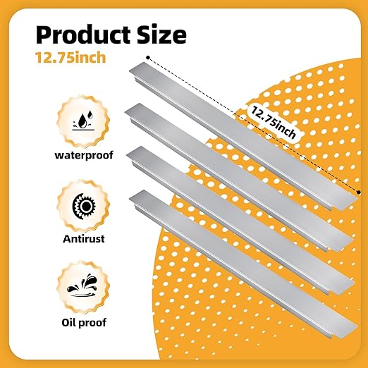 6 Pcs 12 Inch Stainless Steel Divider for Steam Table Pan Adapter Bar Metal Food Divider for Restaurant Kitchen Food Service Accessories