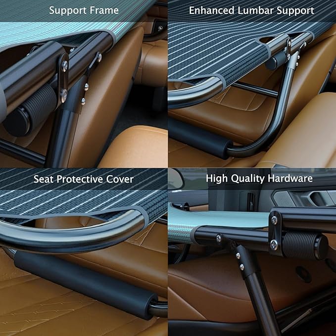 Non-Inflatable Car MattressFolding Travel Bed Outdoor Camping Bed Easy to Clean Suitable for The Rear Seat of Most Cars(Color:A)