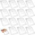 Clear Polycarbonate 1/6 Size Pan Lids 15 Pcs Stackable with Vent Holes Universal Hotel Pan Covers for Food Storage &amp Catering Fits Containers