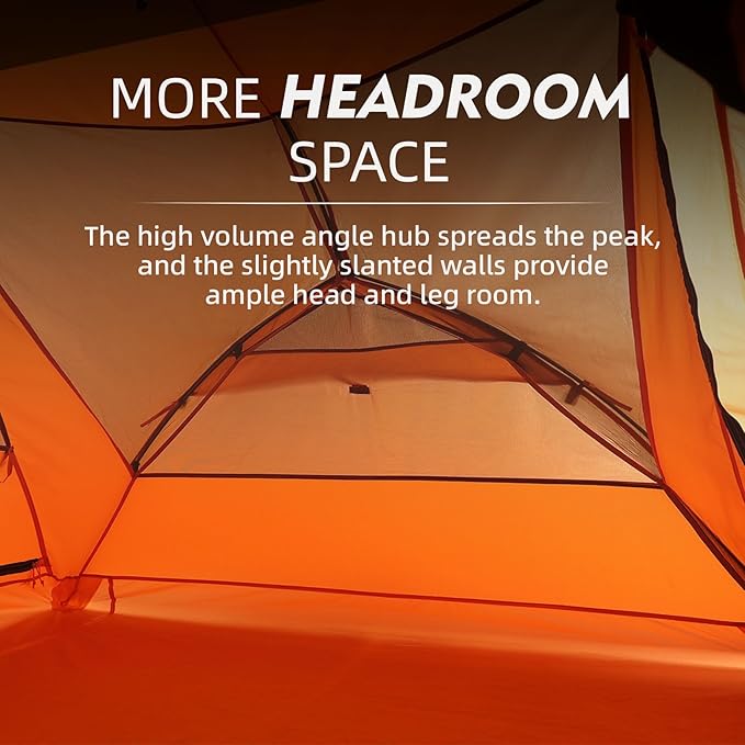Clostnature 1/2 Person Backpacking Tent - Lightweight Two Person Tent for Backpacking Easy Set Up Waterproof Camping Tent for Adults Kids Scouts Large Size Outdoor Hiking Mountaineering Gear