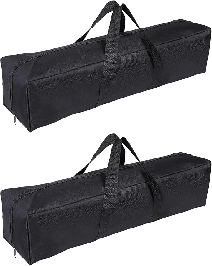 Camp Chair Replacement Bag Camping Folding Chair Storage Bag Large Zippered with Handle Strap 26 x 6 x 6 Inch Fit for Outdoor Travel Tent Storage (2 Pack Black)