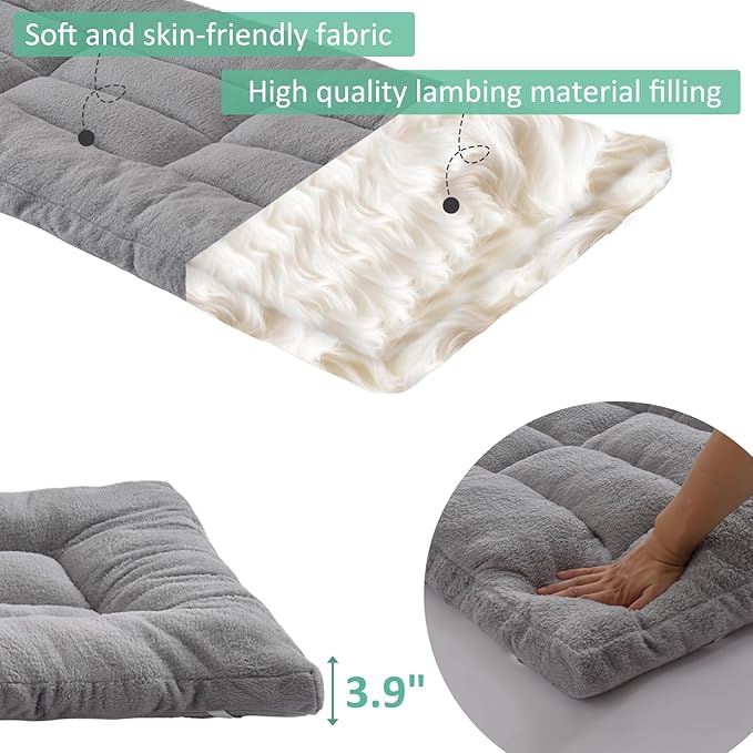 Thick Camping Sleeping Pad - Lamb Fluff Camping Cot Pads for Adult Soft Sleeping Mat Non-Slip Camping Mattress Pad for Car Tent