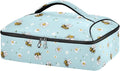 Casserole Carrier Cartoon-style Small BeesInsulated Casserole Carrier for Hot or Cold Food Thermal Lunch Tote for Potluck Parties Picnic Beach Fits 9 x 13 Inches Baking Dish