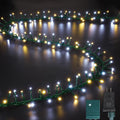 LAMPHOME 500 LED String Lights - Outdoor/Indoor Plug-in Twinkle Fairy Lights 46ft 500LED Warm White &amp White