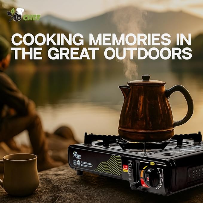 JoChef Butane Camping Stove - 9500 BTU Portable Gas Stove