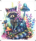 Camping Sun Shelters Beautiful Fantasy Magical Raccoon Beach Canopy 126 * 110.2in