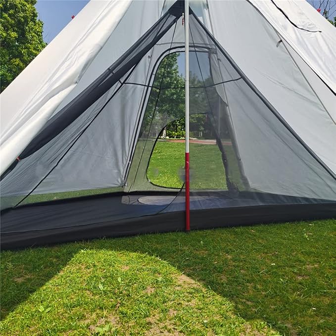 Half Octagonal Mesh Net for 4 Person Tipi Tent 2 Person Mesh Camping and Hiking