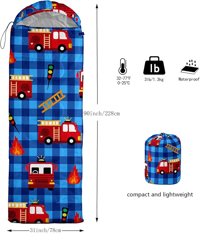 QOOMO Camping Sleeping Bags3 Season Warm &amp Cool WeatherLightweightWaterproof Sleeping Bags for Adults &amp Kids Travelingand Outdoors