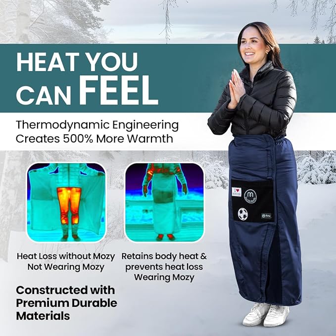 Mozy Wearable &amp Weatherproof Outdoor Blanket – Lower-Body Thermal Wrap for Superior Warmth