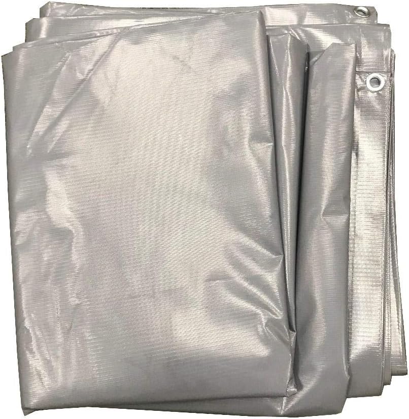 Heavy Duty Tarp 100% Waterproof 12mil Thick PVC Vinyl Tent Tarp for Camping Multi-Purpose Thick Protective Cover Weather Proof Heavy Duty UV Resistant 20 Feet x 40 Feet Gray