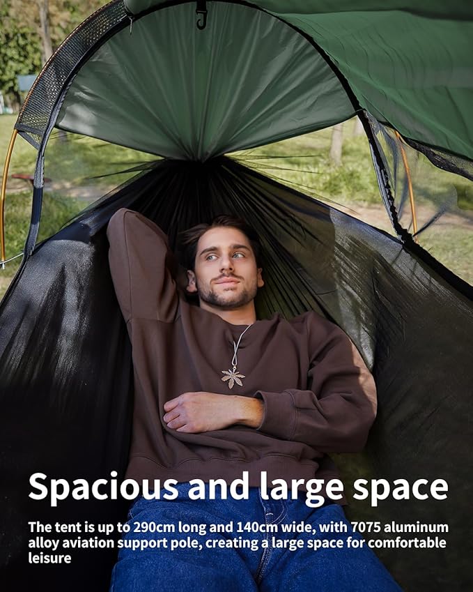 Camping Hammock Tent with Top Quilt Lightweight Hanging Hammocks Tree Straps Portable for Hiking Backpacking