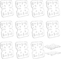 12 PCS Plastic Drain Shelf for 1/6 Size Food Pan Clear Plastic Grate Acrylic Food Drain Trays Plastic Drain Pan Clear Drain Trays for Food Fruit Vegetables Sink Teapot Dish Kitchen Restaurant Hotel