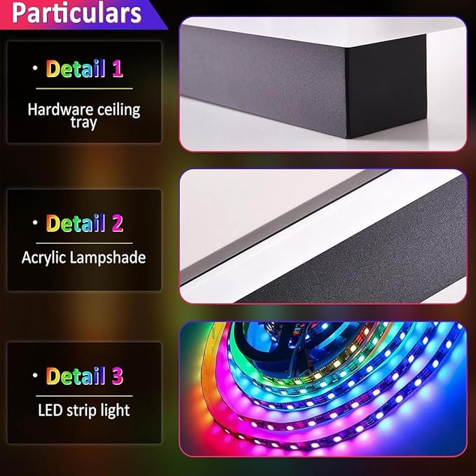 Outdoor RGB Wall Lights 31.5inch RGB/Warm/White Dimmable Modern Led Wall Lighting IP65 Waterproof Long Wall Sconce with Remote and APP Control for Outdoor/Indoor Party Gathering