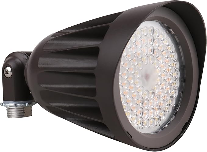 25W LED Bullet Spotlight Flood Light 3CCT Selectable 3000K/4000K/5000K 3500LM Commercial Outdoor Landscape Light with Knuckle Mount 0-10V Dimmable 120-277V UL Listed 80W MH Replacement