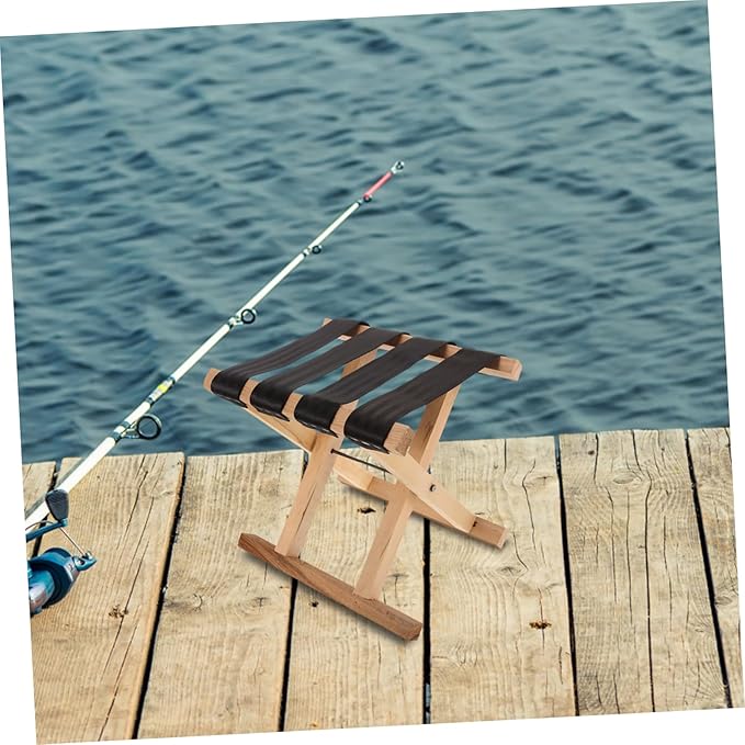 Cabilock Small Folding Stool Camping Stool Lightweight Sturdy Material Easy to Fold No Assembly Perfect for Outdoor Activities
