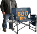 Timber Ridge XXL Directors Chair 600lbs Capacity Heavy Duty Folding Camping Chair with Side Table &amp Insulated Pocket Oversized Portable Chair with Carry Strap