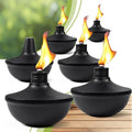6-Pack Upgraded Tabletop Torches 24 oz Citronella Torch Lights Refillable Torch with Wicks Covers and Funnel Included - Ideal for Garden Patio Deck Yard Party Landscape