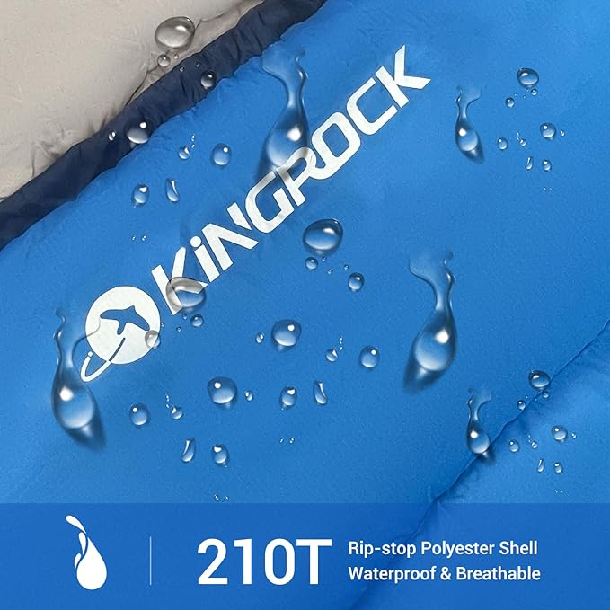 KINGROCK Sleeping Bags for Adults Backpacking Lightweight Waterproof- Cold Weather Sleeping Bag for Adults for Warm Camping Hiking Outdoor Travel with Compression Bags