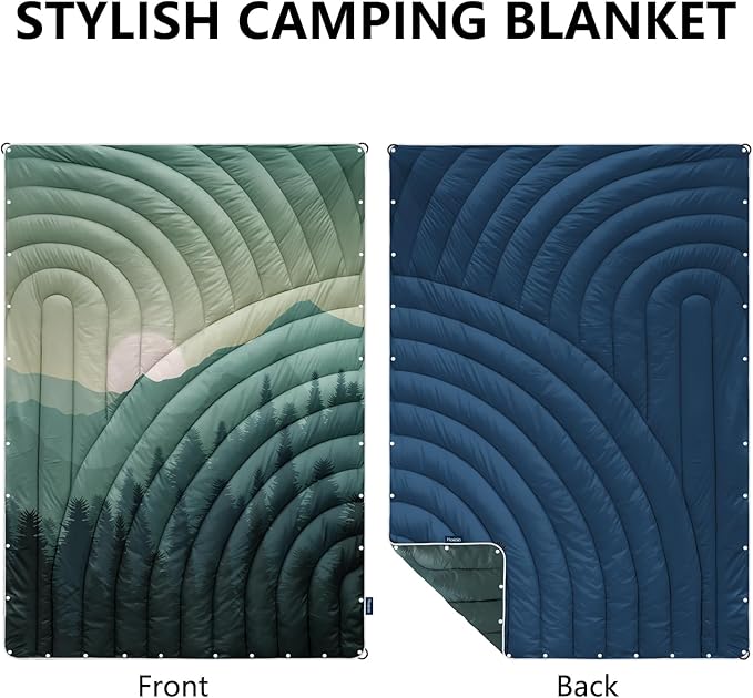 Camping BlanketLightweight Puffy Printed Camping Blanket Packable Outdoor Blanket for CampingTraveling Stadium Hiking Picnics