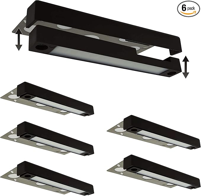 LUMENGY 7 Inch 3W LED Hardscape Light 2700K Warm White Easy Replaceable Feature Includes 3 Mounting Plates for Outdoor Steps Retaining Walls and Paver Steps 12V Black Finish (6 Pack)