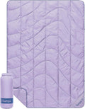 Rumpl Travel Puffy Blanket Ultra-Packable Travel-Size Warmth and Comfort Lavender