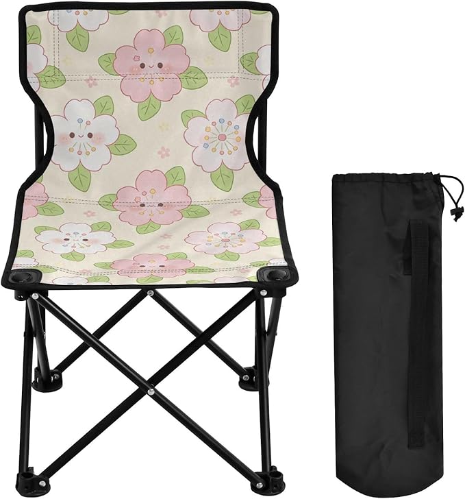 Packable Heavy Duty Camping Chairs Cute Blossom Backpack for Adults Backpacking Chair Carry Bag Included Hiking