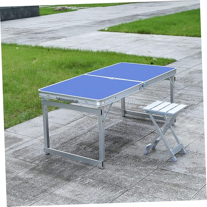 KICHOUSE Compact Folding Camping Stool Lightweight Aluminum Stool Easy to Carry for Home Use