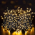 Quntis Battery Powered String Lights Outdoor 132FT 300 LED Indoor Christmas Tree Lights Waterproof with 8 Modes and Timer for Halloween Patio Balcony Garden Warm White