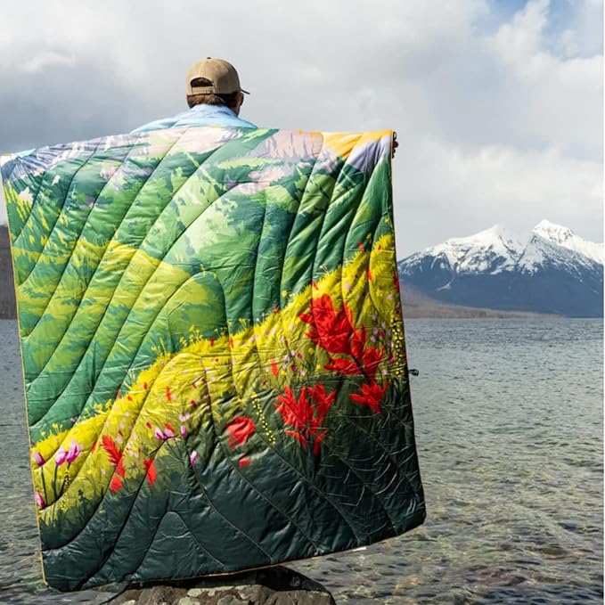 Rumpl Original Puffy National Park Blanket for Camping and Outdoors Glacier - V1