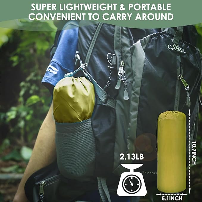 Extra Thick 4.8 Sleeping Pad for Camping Self Inflating Camping Pad with Built-in Foot Pump 78x27 Ultralight Sleeping Pad with Pillow for Backpacking Hiking Travel &amp Outdoor Fun (Green)