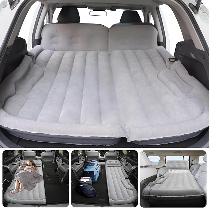 Shademax SUV Air Mattress Inflatable Car Air Mattress for Toyota 4runner RAV4 Jeep Wrangler Ford Explorer Mattress Outdoor Travel Camping Car Bed with Built-in Pillow for SUV Trunk &amp Back Seat