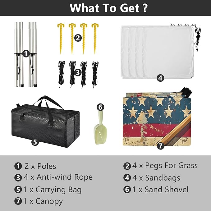 Vintage Baseball Pattern Beach Tent Sun Shelter 9.2' x 10.5' Beach Canopy with 4 Sandbags 4 Stability Poles Sand Shovels - Tent Canopy for Beach Camping Fishing Picnics