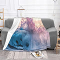 Ink Splash Waves Soft Fleece Blanket 60 * 50 inch Soft Sofa Blanket Suitable for Sofa Camping Travel Night Cover Blanket