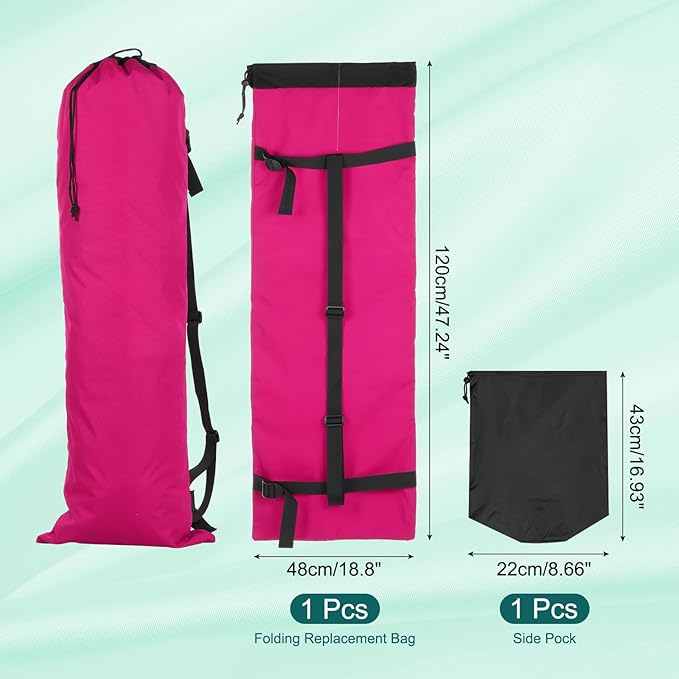 PATIKIL Foldable Camp Chair Replacement Bag Camping Chairs Folding Chair Carry Bag with Adjustable Shoulder Straps for Outdoor Camping Fishing Storage Rose Red