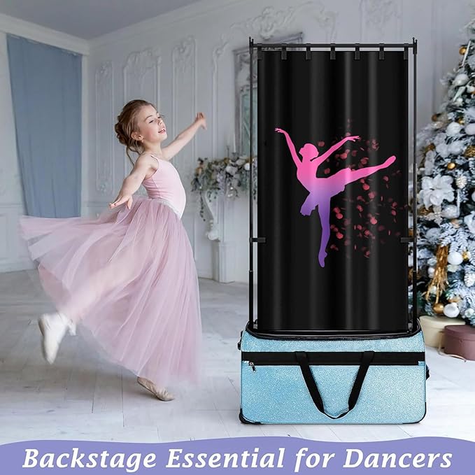 Privacy Curtain for Dance Bag 59x31.5 Inch Privacy Screen Portable Dance Changing Room Curtains for Garment Bag Dancer Accessories (Without Rack and Bag)