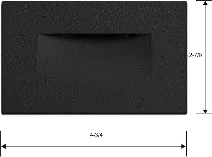 Ciata LED Stair Lights Indoor Step Lights Outdoor Light 3 Watt Warm White Stairway Lighting for Outdoor and Indoor Stairs 3000K Concrete Home Theater Lighting Black Finish Horizontal 3 Pack