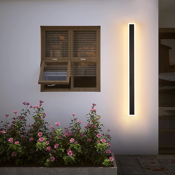Modern Outdoor LightsLed 26W Porch Sconce 3000-6000K 51.2in Frosted White Acrylic Exterior Light Fixture Watetproof Suitable for PatioGarage Entry House