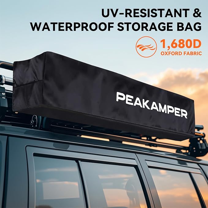 Shower Awning Tent with Roof 3ft x 3ft Vehicle Side Shower Room LED Light Camping Privacy Shelter Restroom Bathroom UV-Resistant Waterproof Storage