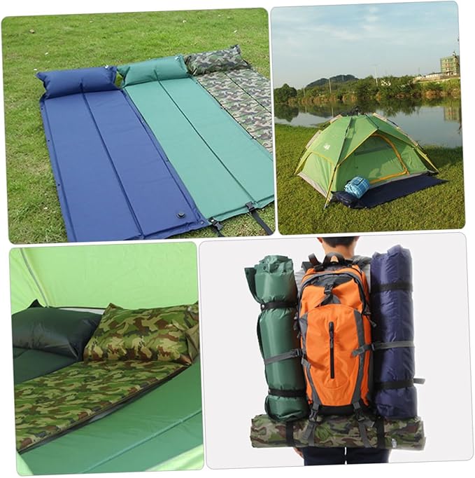 Portable Inflatable Sleeping Pad Ergonomic Camping Mat for Outdoor Activities Durable Comfortable Design for Backpacking Hiking Beach and Picnics Convenient Camping
