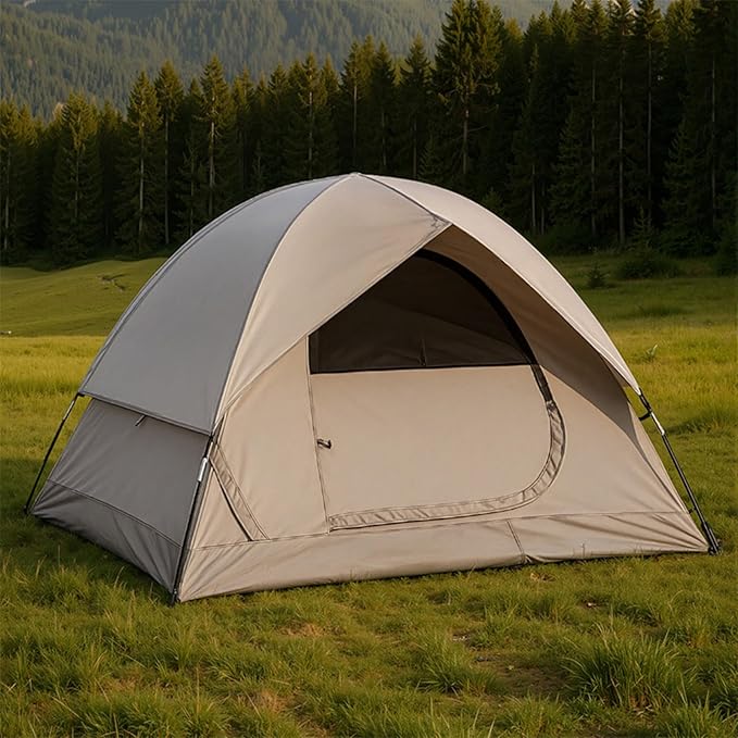 Spacious Waterproof 2/4 Person 4-Season Tent with Big Rain Fly – Versatile Outdoor Camping Tent for Hiking Backpacking and Festivals – Easy Setup &amp Durable Design