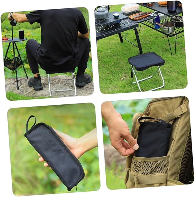 Lightweight Camping Stool Fishing Chair for Outdoor Adventures Portable Resting Seat for Picnics Hiking and Travel