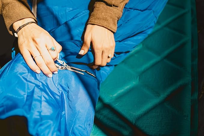 Kelty Rambler 50 Degree Synthetic CloudLoft Insulated Sleeping Bag Unzips Completely to A Blanket Anti-Snag Zipper &amp More