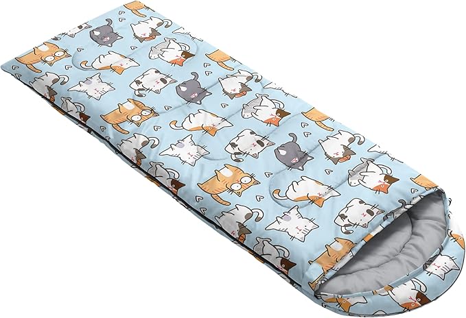 QOOMO Camping Sleeping Bags3 Season Warm &amp Cool WeatherLightweightWaterproof Sleeping Bags for Adults &amp KidsTravelingand OutdoorsCamping Gear Equipment