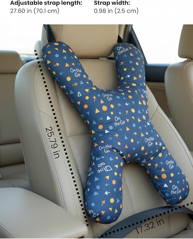 X Shape Travel Pillow – Neck &amp Head Support Cushion for Airplane Car Train &amp Office – Comfortable Travel Neck Pillow for Sleeping – Compact Portable Neck Pillow for Adults &amp Kids