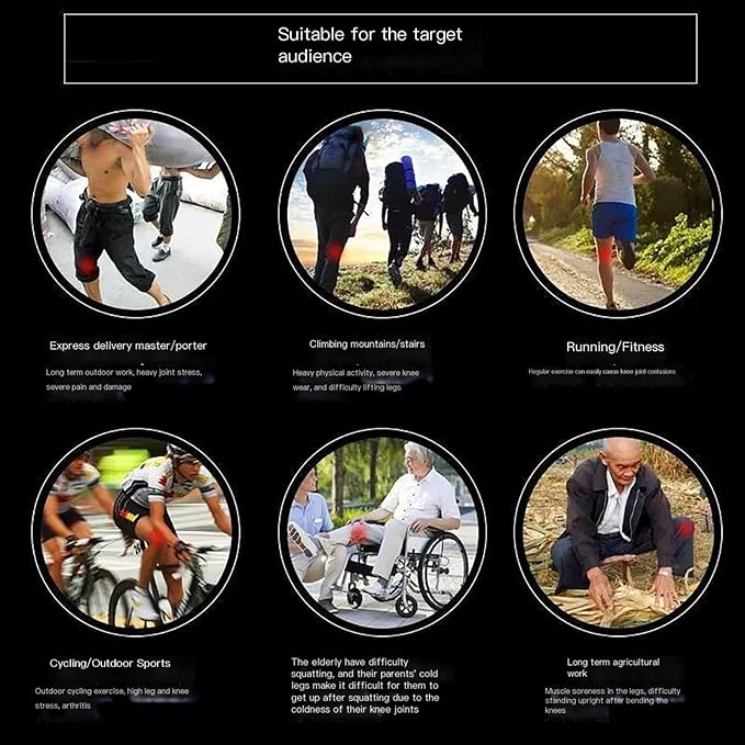 Wearable Invisible Seat Adjustable Exoskeleton Human Seat Portable Leg Ergonomics Seat Load Bearing 50kg for Mountaineering Running Outdoor Sports