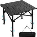SHANQUAN Camping Table Roll up Table Fold up Lightweight Compact 2-4 Person Portable Adjustable Height Roll up Aluminum Table with Carry Bag for Outdoor Camping Picnic Backyards BBQ