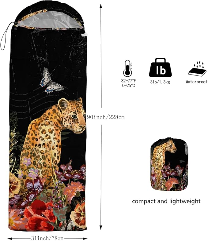 AILONEN Sunflower Sunset Sleeping Bag for Boys Girls Adults3 Season Warm &amp Cool Weather Botanical Design Lightweight Waterproof Camping Sleeping BagHikingOutdoor Backpack Traveling