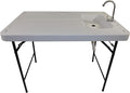 Old Cedar Outfitters Premium Extra-Large Fish and Game Cleaning Table with Sink and Folding Legs